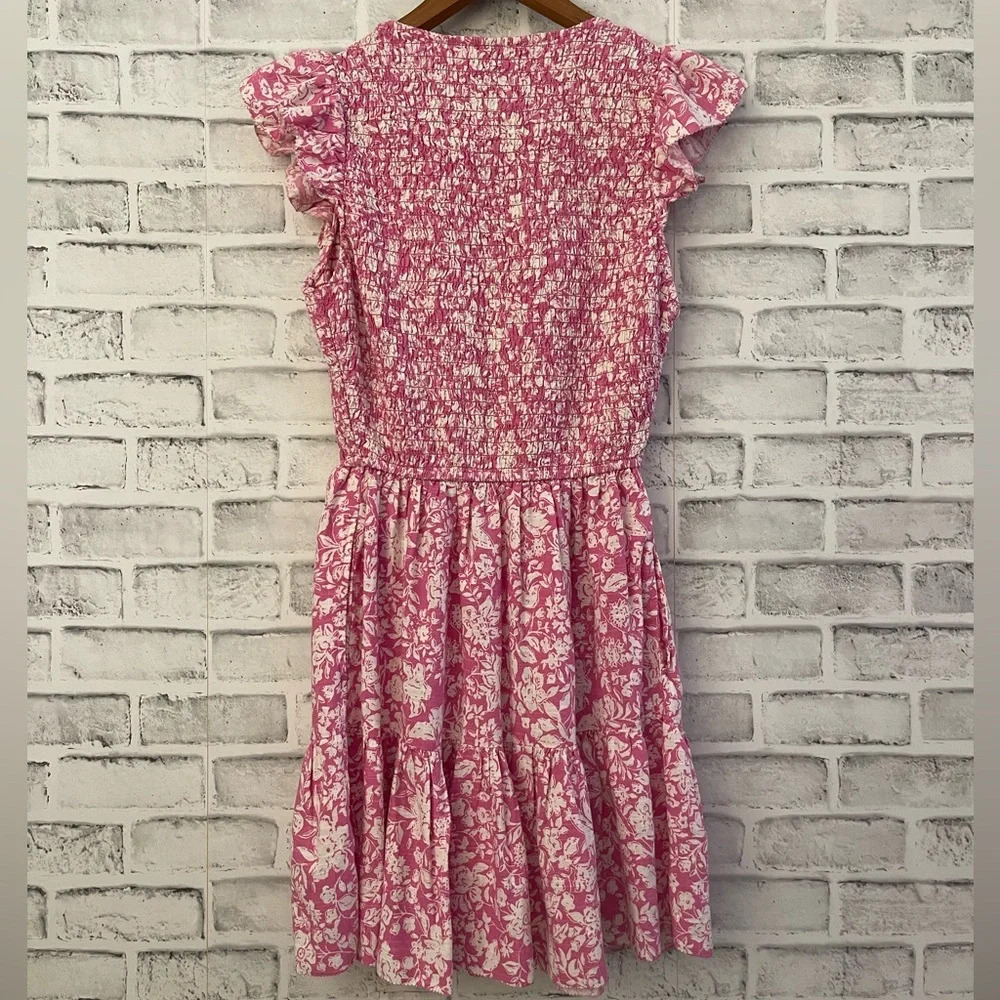Universal Thread Pink Floral Ruffle Mini Dress - Picture 3 of 5